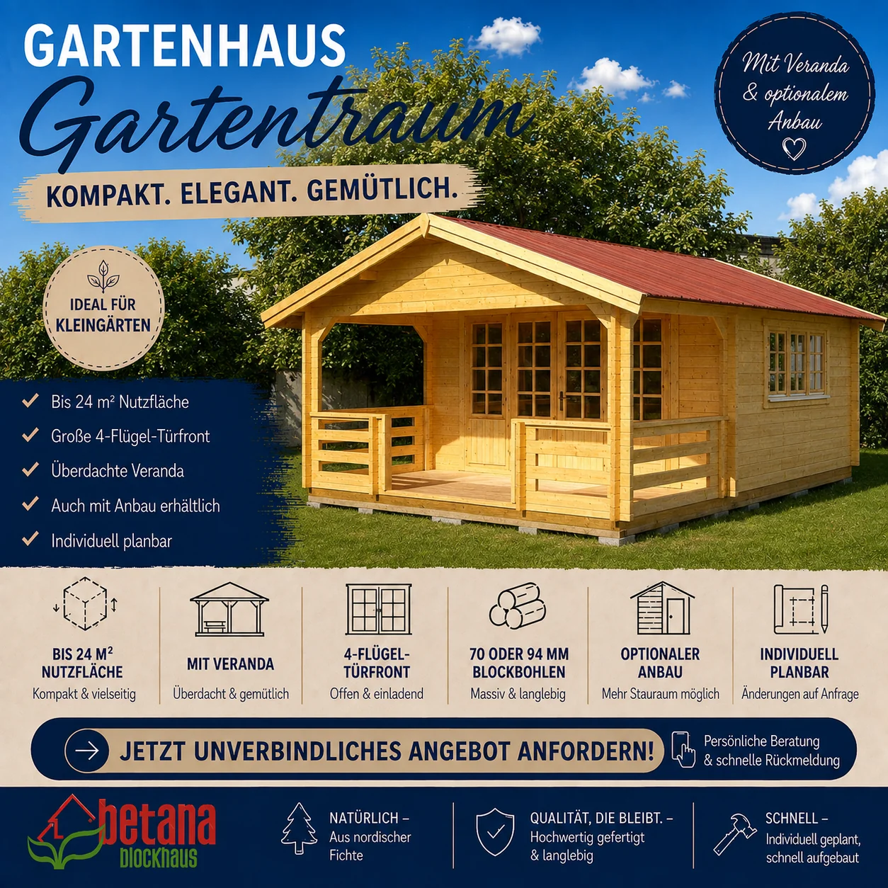 Gartenhaus Gartentraum